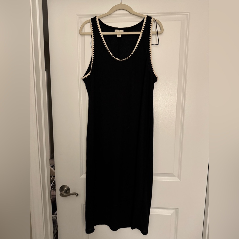 Black ribbed cover up dress